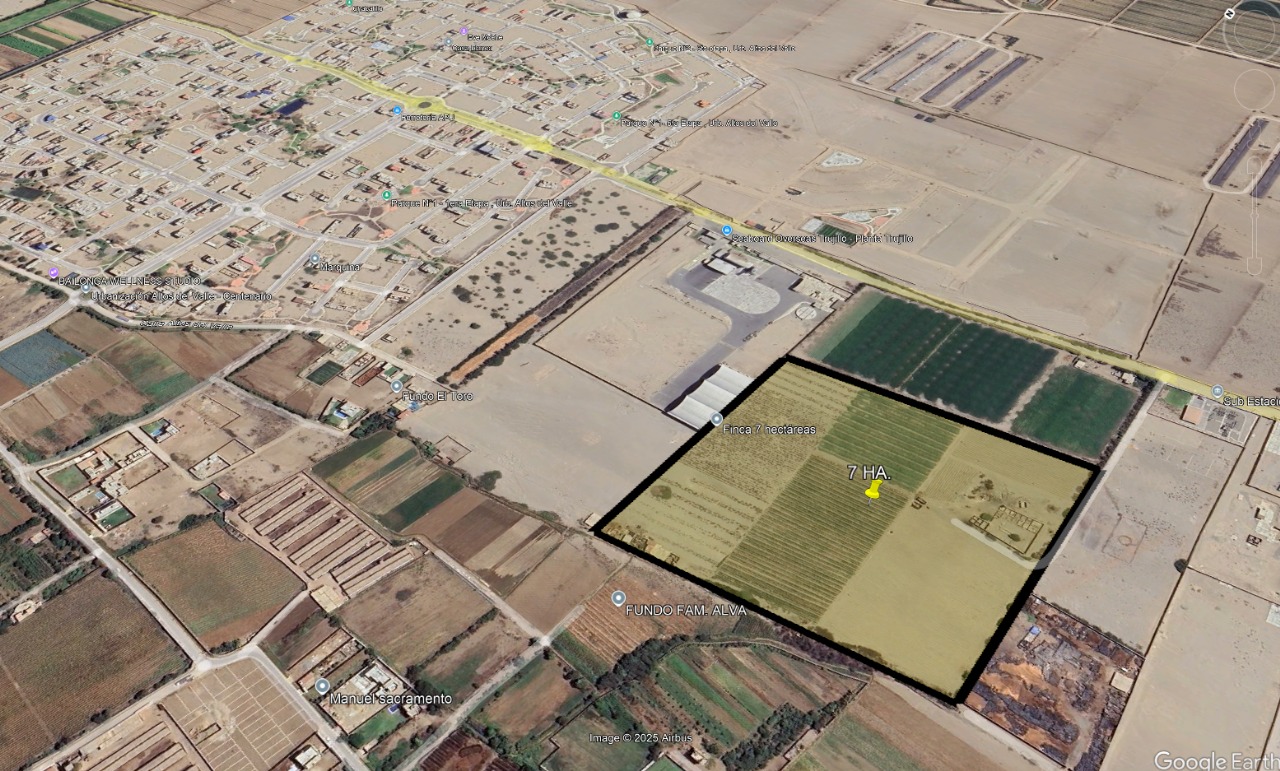 Terreno 7.09 ha en Moche